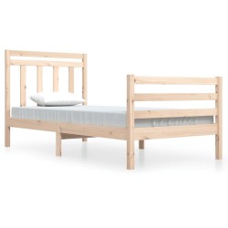 Cadre de lit sans matelas 100x200 cm bois massif 