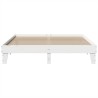 Cadre de lit sans matelas blanc 180x200 cm bois massif de pin 