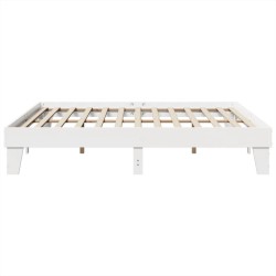 Cadre de lit sans matelas blanc 180x200 cm bois massif de pin 