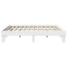 Cadre de lit sans matelas blanc 180x200 cm bois massif de pin 