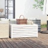 Boîte de jardin blanc 101x50,5x46,5 cm bois massif de pin 