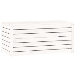Boîte de jardin blanc 101x50,5x46,5 cm bois massif de pin 