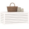 Boîte de jardin blanc 101x50,5x46,5 cm bois massif de pin 