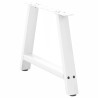 Pieds de table basse en forme de A, 2 pièces, blanc, 60 x (42-43) cm, acier 