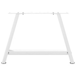 Pieds de table basse en forme de A, 2 pièces, blanc, 60 x (42-43) cm, acier 