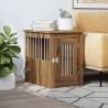 Meuble de cage pour chiens chêne artisanal 45x62x59 cm 