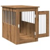 Meuble de cage pour chiens chêne artisanal 45x62x59 cm 