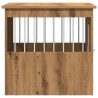 Meuble de cage pour chiens chêne artisanal 45x62x59 cm 