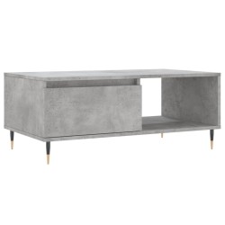 Table basse Gris béton 90x50x36,5 cm Bois d'ingénierie 