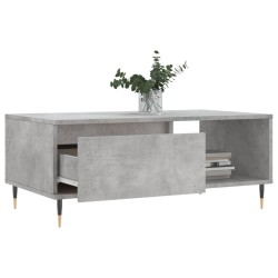 Table basse Gris béton 90x50x36,5 cm Bois d'ingénierie 