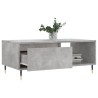 Table basse Gris béton 90x50x36,5 cm Bois d'ingénierie 