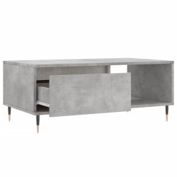 Table basse Gris béton 90x50x36,5 cm Bois d'ingénierie 