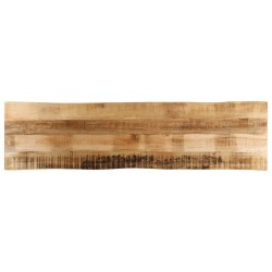 Dessus de table bord vivant 160x40x3,8 cm bois de manguier brut 