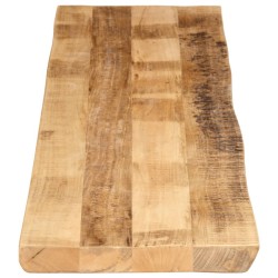 Dessus de table bord vivant 160x40x3,8 cm bois de manguier brut 