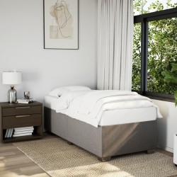 Cadre de lit sans matelas taupe 90x190 cm tissu 