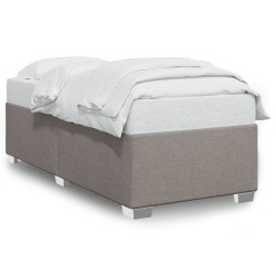 Cadre de lit sans matelas taupe 90x190 cm tissu 