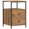 Tables de chevet 2 pcs chêne artisanal bois d'ingénierie 