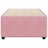 Cadre de lit sans matelas rose 100x200 cm velours 