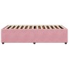 Cadre de lit sans matelas rose 100x200 cm velours 