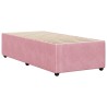 Cadre de lit sans matelas rose 100x200 cm velours 