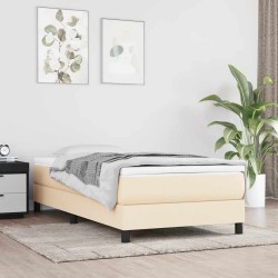 Matelas à ressorts ensachés pour enfants crème 80x160 cm tissu 