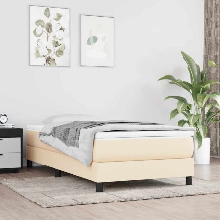 Matelas à ressorts ensachés pour enfants crème 80x160 cm tissu 