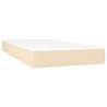 Matelas à ressorts ensachés pour enfants crème 80x160 cm tissu 