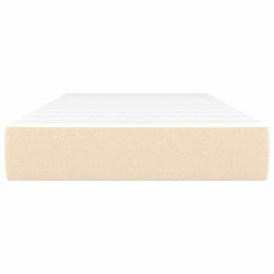Matelas à ressorts ensachés pour enfants crème 80x160 cm tissu 