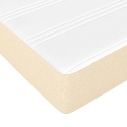 Matelas à ressorts ensachés pour enfants crème 80x160 cm tissu 
