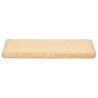 Tapis d'escalier 20 pcs 65x21x4 cm crème 