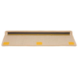 Tapis d'escalier 20 pcs 65x21x4 cm crème 