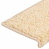 Tapis d'escalier 20 pcs 65x21x4 cm crème 