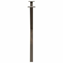 Pieds de table à manger en forme de X, 2 pièces, acier naturel, 90 x (72-73) cm 