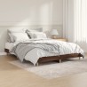 Cadre de lit sans matelas chêne marron 135x190 cm 