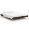 Cadre de lit sans matelas chêne marron 135x190 cm 