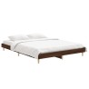 Cadre de lit sans matelas chêne marron 135x190 cm 