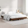 Cadre de lit sans matelas chêne marron 135x190 cm 