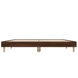 Cadre de lit sans matelas chêne marron 135x190 cm 
