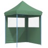 Tente de réception pliable escamotable 2 parois latérales vert 