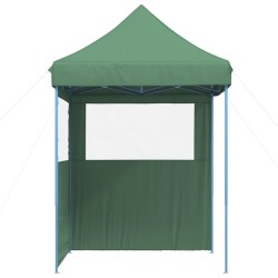 Tente de réception pliable escamotable 2 parois latérales vert 