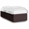 Cadre de lit sans matelas marron foncé 80x200 cm tissu 