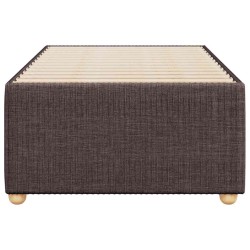Cadre de lit sans matelas marron foncé 80x200 cm tissu 