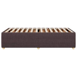 Cadre de lit sans matelas marron foncé 80x200 cm tissu 