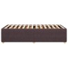 Cadre de lit sans matelas marron foncé 80x200 cm tissu 