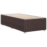 Cadre de lit sans matelas marron foncé 80x200 cm tissu 