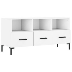 Meuble TV blanc 102x36x50 cm bois d'ingénierie 