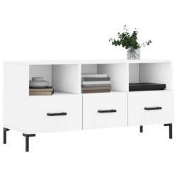 Meuble TV blanc 102x36x50 cm bois d'ingénierie 
