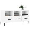 Meuble TV blanc 102x36x50 cm bois d'ingénierie 