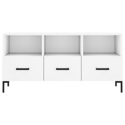 Meuble TV blanc 102x36x50 cm bois d'ingénierie 