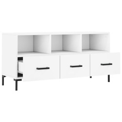 Meuble TV blanc 102x36x50 cm bois d'ingénierie 